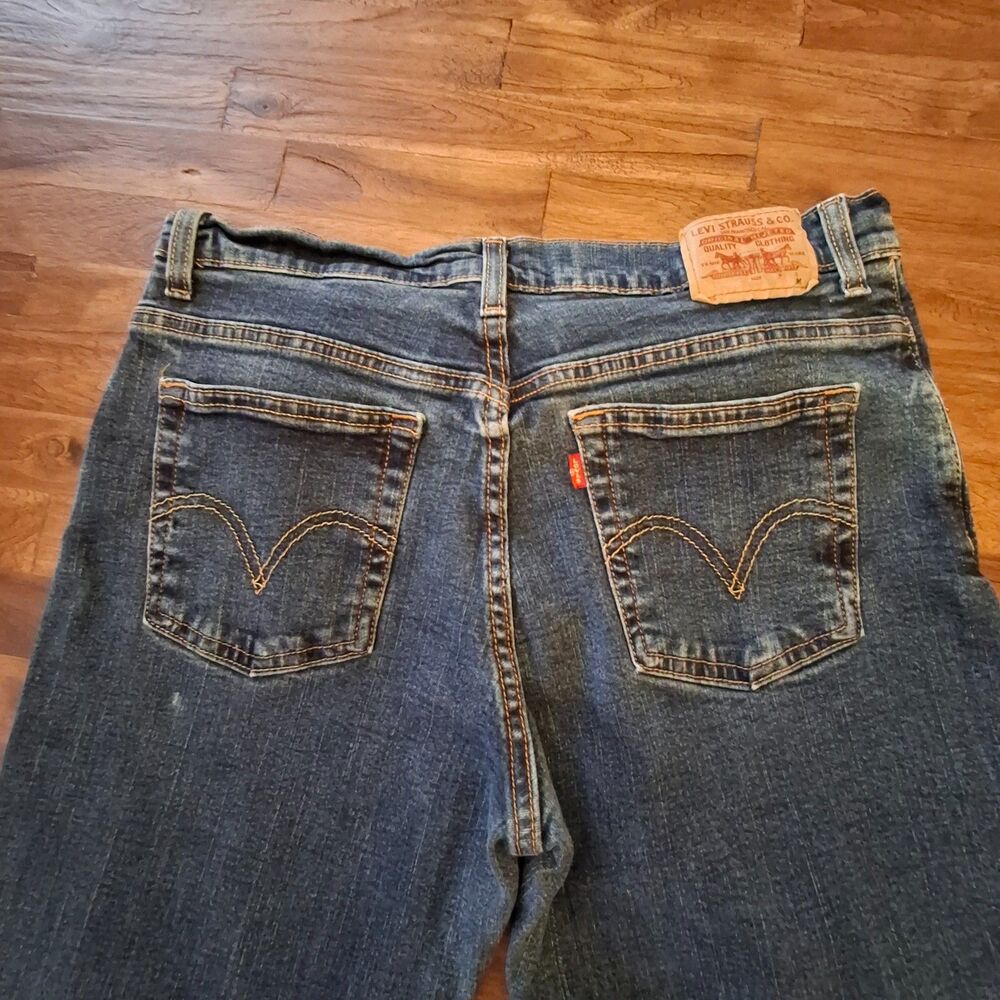 Levis 550 Jeans Womens 12 M Blue Relaxed Boot Cut Y2K Denim Vintage